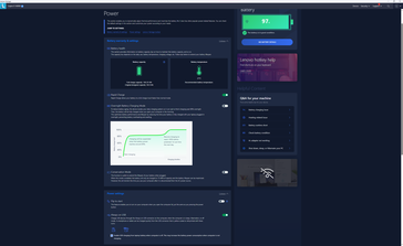 Configurações de bateria e carregamento