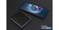 Um novo renderizador &quot;Huawei Mate V&quot;. (Fonte: LetsGoDigital)