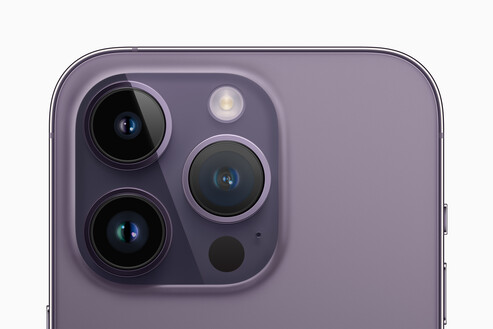 O iPhone 14 Pro e o iPhone 14 Pro Max apresentam uma configuração de 48 MP de câmera tripla. (Fonte de imagem: Apple)