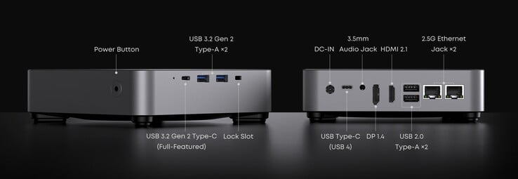 As interfaces externas do Chuwi Aubox (Fonte da imagem: Chuwi)