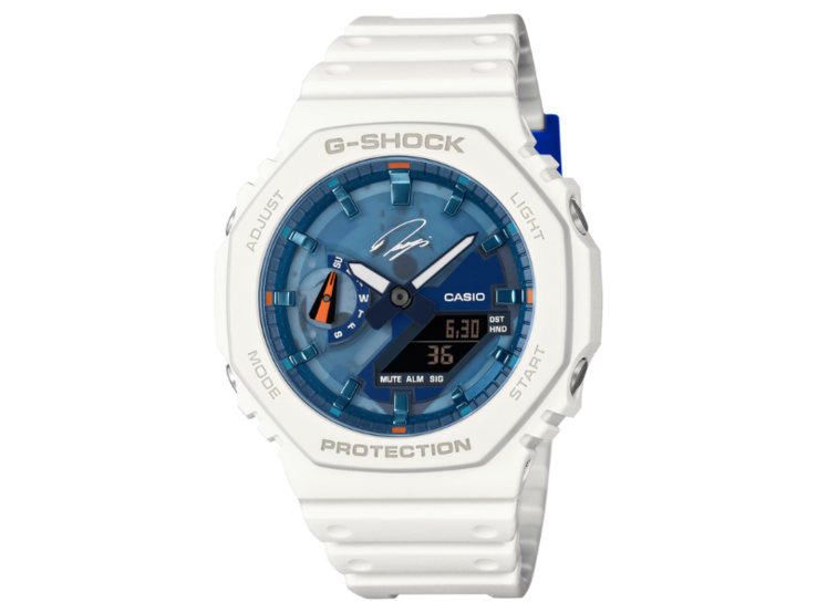 O relógio Casio G-Shock x Ryo Ishikawa GA-2100RI25-7A. (Fonte da imagem: Casio)