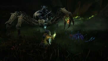 Uma imagem mostrando uma batalha em Dungeons of Sundaria.