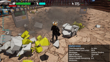 Na foto: Uma captura de tela do jogo Game Quest: The Backlog Battler.
