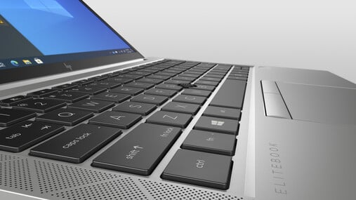 HP EliteBook 840 Aero G8 - Teclado de plataforma. (Fonte da imagem: HP)