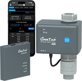 O LinkTap G2S é considerado um pioneiro na integração local e na irrigação controlada por algoritmo, mas não é exatamente barato.