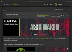 Nvidia GeForce Game Ready Driver 545.92 download da atualização em GeForce Experience (Fonte: Próprio)