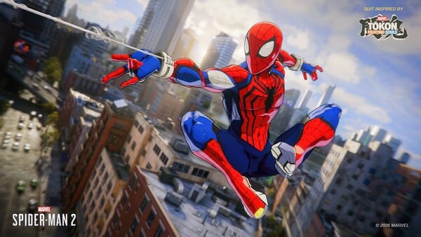 O traje do Homem-Aranha do jogo Marvel Tokon: Fighting Souls.