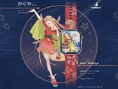 Super Kaguya-hime! Smartwatch Kaguya com pulseira vermelha temática da personagem e mostrador de anime