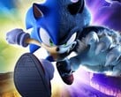 Sonic Unleashed, no qual os jogadores assumem o controle do Sonic titular enquanto ele se transforma em um "werehog" (foto), foi portado para o PC. (Fonte da imagem: arte da capa de Sonic Unleashed)
