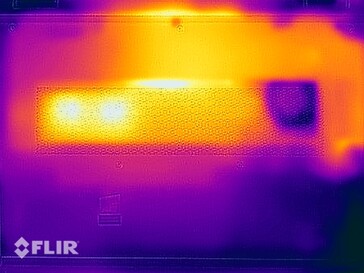 Teste de estresse das temperaturas superficiais (lado inferior)