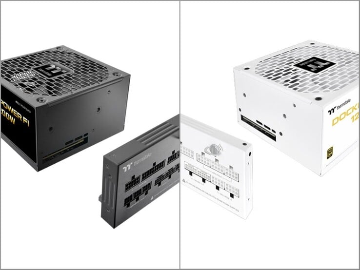 Fonte de alimentação Thermaltake Dockpower FI nas cores preta e Snow.