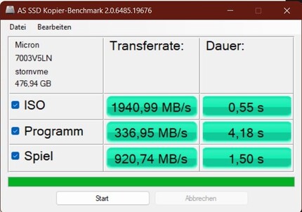 Copiar benchmarks