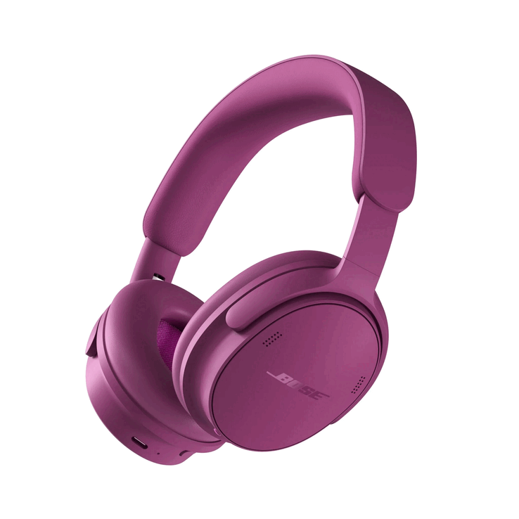 Fones de ouvido Bose QuietComfort (2ª geração) na cor Rosewood Mauve.
