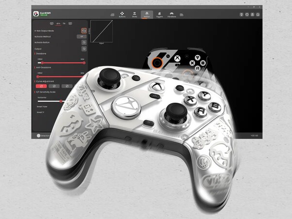 A edição GameSir G7 Pro Zenless Zone Zero vem com um painel frontal extra, mas na cor prata. (Fonte da imagem: GameSir)