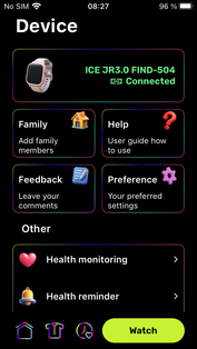 A última guia contém as configurações do relógio