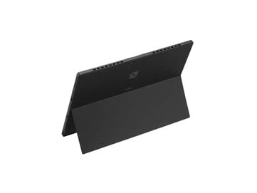 Um suporte integrado facilita apoiar o tablet sobre uma superfície