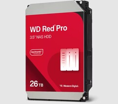 O disco rígido Red Pro NAS de 26 TB é uma das unidades CMR de maior capacidade disponíveis atualmente. (Fonte da imagem: Western Digital)