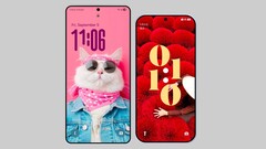 Com bordas mais finas e um orifício menor, o Xiaomi 16 (à direita) pretende competir com o Samsung Galaxy S26 Ultra. (Fonte da imagem: Ice Universe)