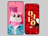 Com bordas mais finas e um orifício menor, o Xiaomi 16 (à direita) pretende competir com o Samsung Galaxy S26 Ultra. (Fonte da imagem: Ice Universe)
