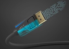 DisplayPort 2.0 oferece o dobro da largura de banda dos conectores Thunderbolt 4. (Fonte de imagem: HotHardware)
