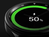 Um Galaxy Watch em um carregador. (Fonte: Samsung)