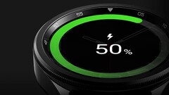 Um Galaxy Watch em um carregador. (Fonte: Samsung)