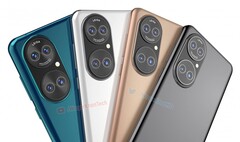 Renders de como o Huawei P50 deve ser. (Imagem: Waqar Khan)