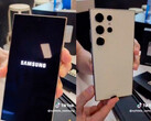 O Galaxy S24 Ultra em seu acabamento Titanium Yellow. (Fonte da imagem: TikTok)