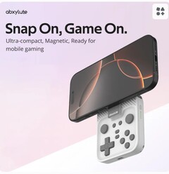 O controle de jogo magnético Abxylute Snap-on desliza e gira na posição para uso com smartphones. (Fonte da imagem: Abxylute)