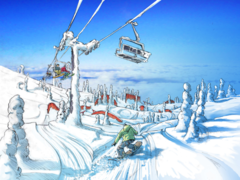 Arte conceitual do SSX Project Gravity por Gordon Wang (fonte da imagem: ArtStation)
