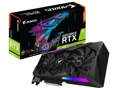 O Gigabyte AORUS MASTER é apenas um dos cartões personalizados da GeForce RTX 3060 Ti, que deverá chegar no próximo mês. (Fonte da imagem: Videocardz)