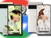 O Google Pixel 6 e o Pixel 6 Pro serão oferecidos em três cores diferentes. (Fonte da imagem: Google/@thisistechtoday - editado)