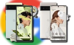 O Google Pixel 6 e o Pixel 6 Pro serão oferecidos em três cores diferentes. (Fonte da imagem: Google/@thisistechtoday - editado)