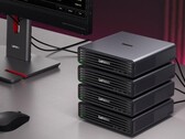 É possível agrupar até quatro mini-PCs Lenovo ThinkCentre X Ultra em um poderoso servidor de IA.