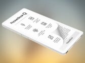 O e-reader PocketBook Q cabe confortavelmente no bolso da calça.