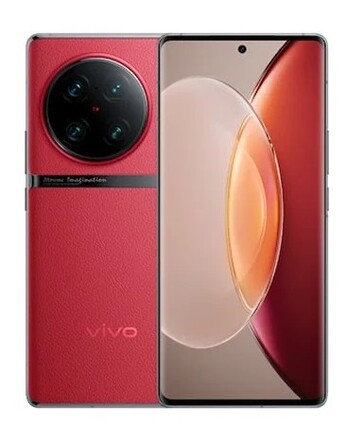 Vivo X90 Pro+ em vermelho