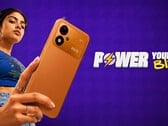 Uma imagem promocional do Xiaomi Poco M8 Power apresentando uma jovem mulher