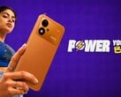 Uma imagem promocional do Xiaomi Poco M8 Power apresentando uma jovem mulher