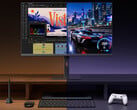 O Redmi A27U 2027 tem um preço inicial de cerca de US$ 253. Na foto: uma imagem promocional mostrando o recurso de modo duplo do monitor.