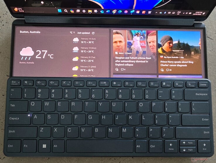 Os utilitários da interface do usuário do Yoga Book também são interessantes. (Imagem: Notebookcheck)