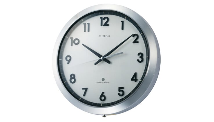 Relógio de parede de quartzo original Seiko SPX-961 Spiral Crystal de 1968.