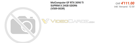 GeForce RTX 3090 Ti. (Fonte da imagem: VideoCardz)