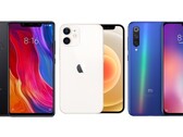 Enquanto o iPhone 12 Mini é "mini", o Xiaomi Mi 8 SE e o 9 SE são mais "de bolso". (Fonte da imagem: Xiaomi/Apple - editado)