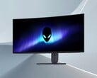 Imagem da parte frontal do monitor para jogos Alienware AW3426DW de 34 polegadas com tela QD-OLED