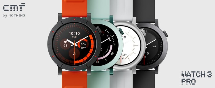 O CMF Watch 3 Pro está disponível em quatro cores.