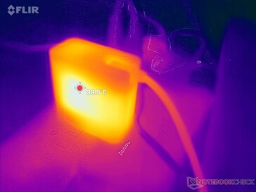 O adaptador AC pode chegar a 39 C quando se joga por mais de uma hora