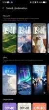Cartões flip e efeito Glint no OriginOS 7