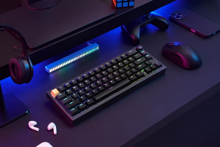 Lemokey P2 HE em preto com teclas brilhantes. (Fonte da imagem: Lemokey)