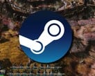Uma imagem mostrando o logotipo do Steam e o jogo Medieval Kingdom Wars, atualmente em promoção.