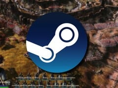Uma imagem mostrando o logotipo do Steam e o jogo Medieval Kingdom Wars, atualmente em promoção.
